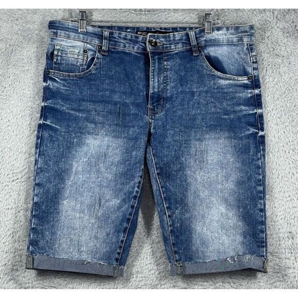 Southpole Baggy Jean Flex DYI  Shorts Men's 36 Blue‎